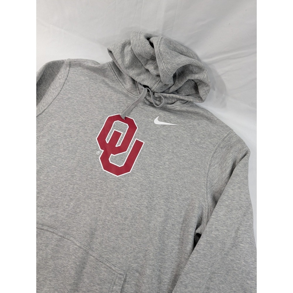 Oklahoma Sooners OU Hoodie 2XL Gray Pullover Nike Heavyweight Hoodie XXL